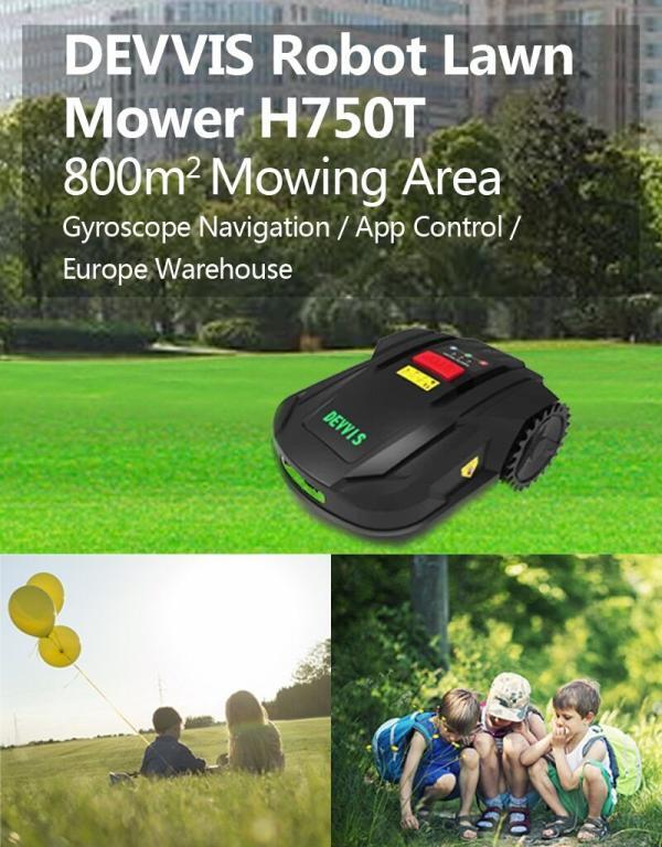 Robotic lawnmower with wifi for 800m2 width 18cm DEVVIS H750T 2nd warranty