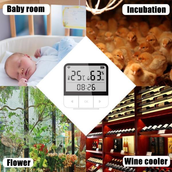 ACJ Smart Home Temperature Humidity Sensor ou Plant Growth Thermometer 3