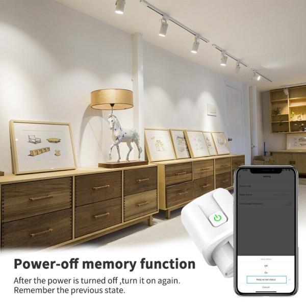 AUBESS Smart Home WiFi plugue dispositivo sem fio com controle de monitor de energia 2