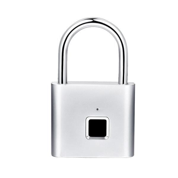 Fechadura de porta sem chave USB recarregável com impressão digital cadeado inteligente desbloqueio rápido 2