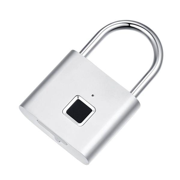 Fechadura de porta USB recarregável sem chave Cadeado inteligente com impressão digital Desbloqueio rápido 4