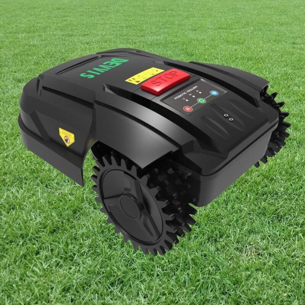 Cortador de grama robótico DEVVIS H750T para gramado pequeno atualizado com 2 baterias de lítio