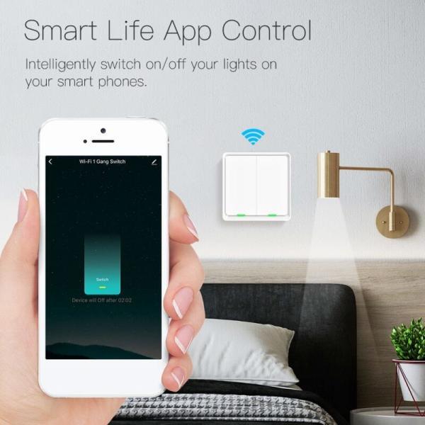 WiFi Smart Light Switch Wall Socket with Neutral Wire 100 240V 1 3