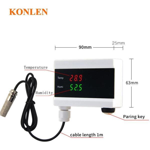 Detector de temperatura e umidade KONLEN para sensor residencial com termômetro e higrômetro 5