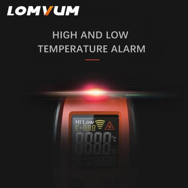 LOMVUM Term metro digital infrarrojo pistola l ser de temperatura infrarroja port til pantalla LCD colorida 2