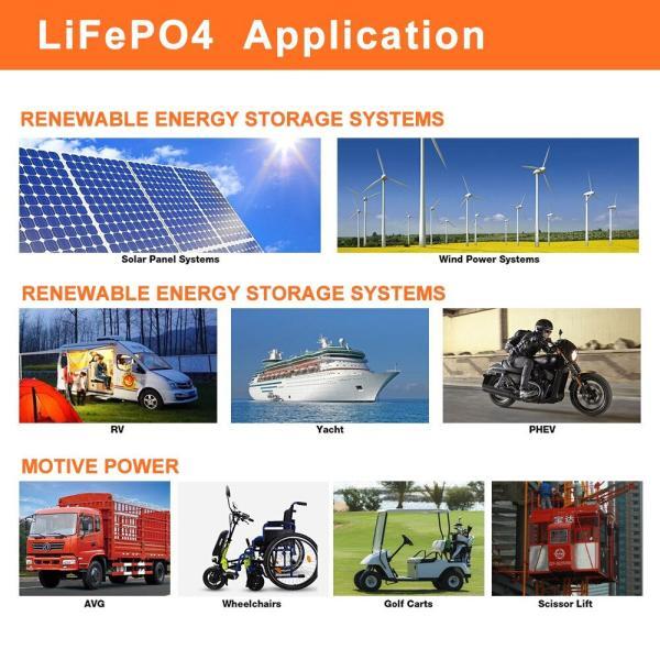 LiFePo4 bateria de fosfato de ferro de lítio 4 baterias