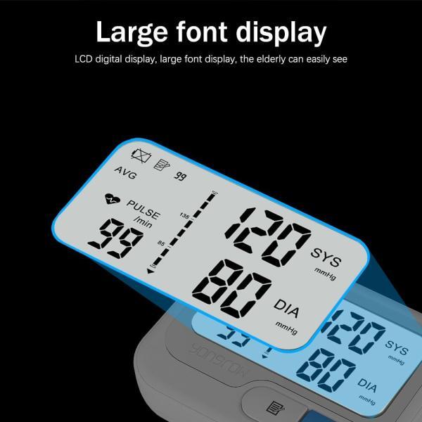Medidor de pressão arterial digital Monitor automático para medição de pulso e frequência 2