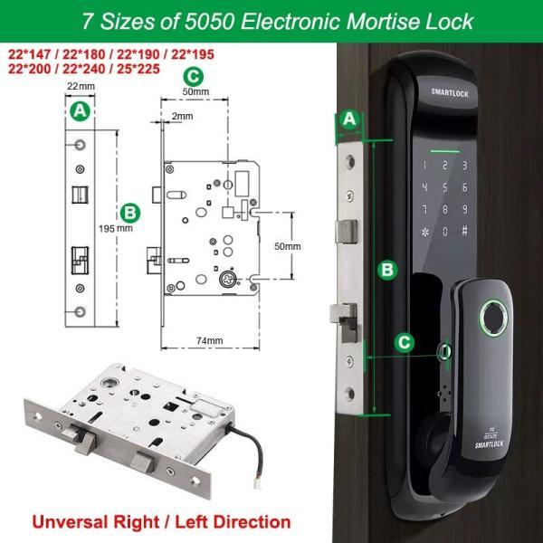 RAYKUBE smart door lock FM08 wifi biometric locking device with fingerprint 5