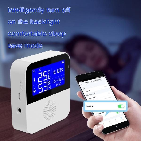 Tuya Sensor inteligente de humidade e temperatura para a casa, medidor de segurança interior 3