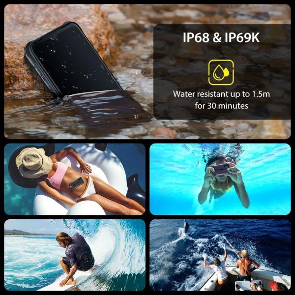 UMIDIGI tel fono inteligente BISON IP68 IP69K resistente al agua NFC 6GB de Ram 128GB c 2