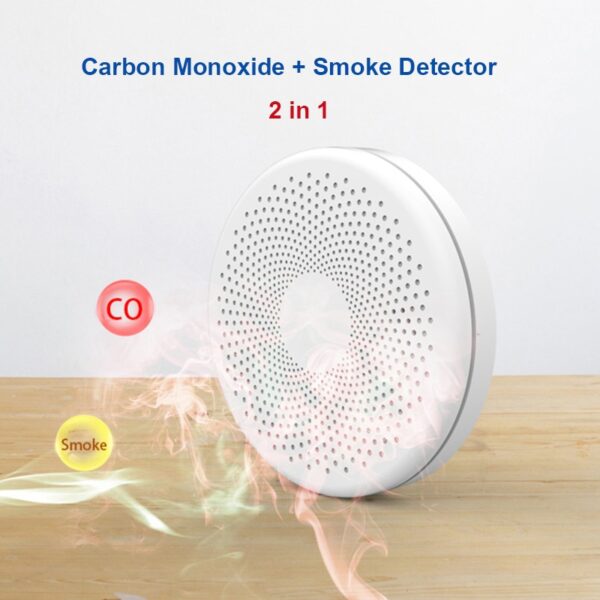 Detector de fumaça com dispositivo de função Wifi com sensor de monóxido de carbono compatível 1