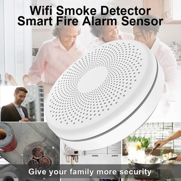 Detector de fumaça com dispositivo de função Wi-Fi com sensor de monóxido de carbono compatível 3