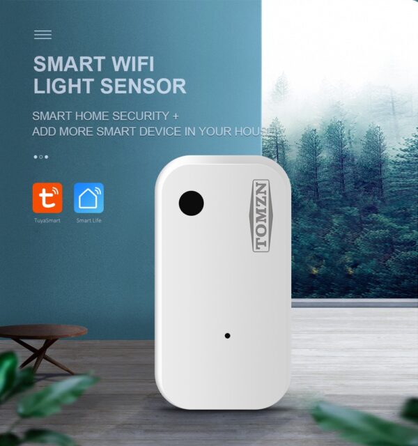 Sensor de luz Tomzn smart com wifi alimentado por USB com aplicação Smart Life