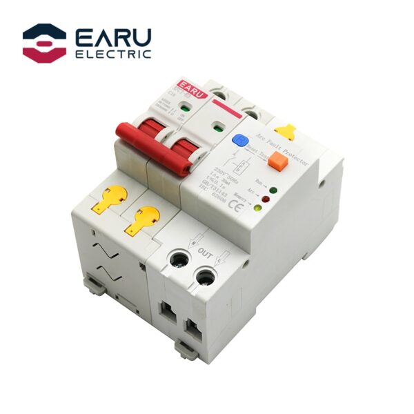 Arc Fault Protector AFCI 32A 2P AFDD Circuit Breaker Overload Switch Earth Leakage 3