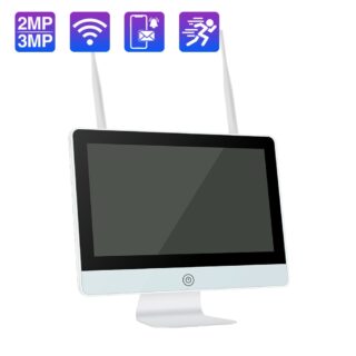 Wifi NVR amb pantalla LCD 12'' P2P H.265 8CH Techage